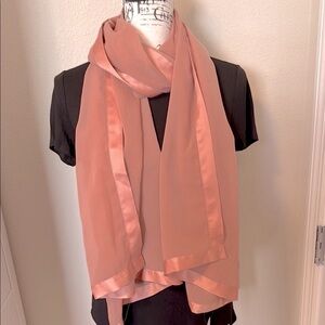 NWT Calvin Klein Elegant Satin-Trim Chiffon Evening Wrap